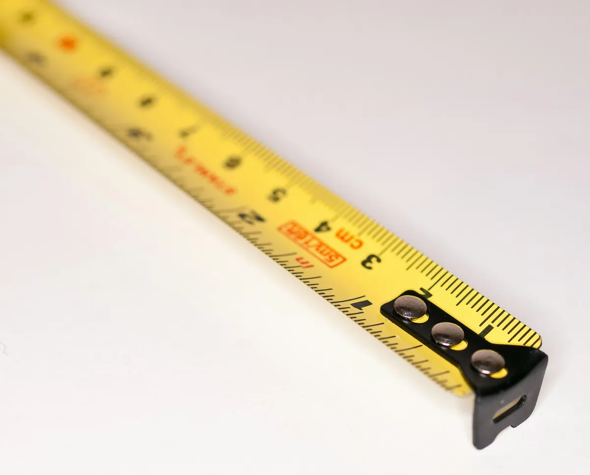 Yellow tape measure, extended